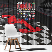 Racing Car 2025 Window Curtain GP Circuits Born To Speed - Wonder Print Shop