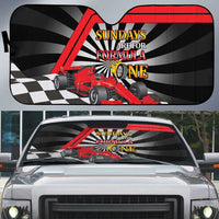 Sundays Are For Formula Racing Auto Sun Shade - Wonder Print Shop