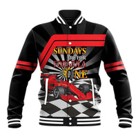Sundays Are For Formula Racing Baseball Jacket - Wonder Print Shop