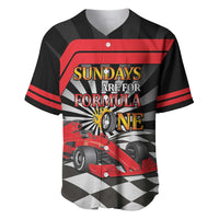 Sundays Are For Formula Racing Baseball Jersey - Wonder Print Shop