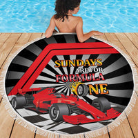 Sundays Are For Formula Racing Beach Blanket - Wonder Print Shop