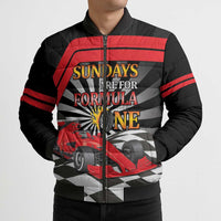 Sundays Are For Formula Racing Bomber Puffer Jacket - Wonder Print Shop