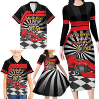 Sundays Are For Formula Racing Family Matching Long Sleeve Bodycon Dress and Hawaiian Shirt - Wonder Print Shop