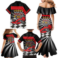 Sundays Are For Formula Racing Family Matching Mermaid Dress and Hawaiian Shirt - Wonder Print Shop
