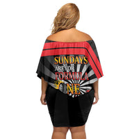 Sundays Are For Formula Racing Family Matching Off Shoulder Short Dress and Hawaiian Shirt - Wonder Print Shop