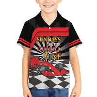 Sundays Are For Formula Racing Family Matching Off Shoulder Short Dress and Hawaiian Shirt - Wonder Print Shop