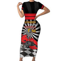 Sundays Are For Formula Racing Family Matching Short Sleeve Bodycon Dress and Hawaiian Shirt - Wonder Print Shop