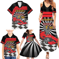 Sundays Are For Formula Racing Family Matching Summer Maxi Dress and Hawaiian Shirt - Wonder Print Shop