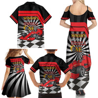 Sundays Are For Formula Racing Family Matching Summer Maxi Dress and Hawaiian Shirt - Wonder Print Shop