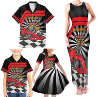 Sundays Are For Formula Racing Family Matching Tank Maxi Dress and Hawaiian Shirt - Wonder Print Shop