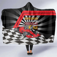 Sundays Are For Formula Racing Hooded Blanket - Wonder Print Shop