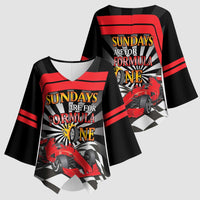 Sundays Are For Formula Racing Kimono Sleeve Blouse - Wonder Print Shop