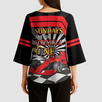 Sundays Are For Formula Racing Kimono Sleeve Blouse - Wonder Print Shop