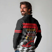 Sundays Are For Formula Racing Long Sleeve Polo Shirt - Wonder Print Shop