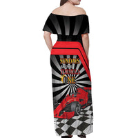 Sundays Are For Formula Racing Off Shoulder Maxi Dress - Wonder Print Shop
