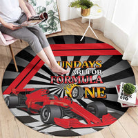 Sundays Are For Formula Racing Round Carpet - Wonder Print Shop