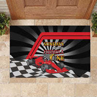 Sundays Are For Formula Racing Rubber Doormat - Wonder Print Shop