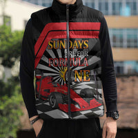 Sundays Are For Formula Racing Sleeveless Puffer Jacket - Wonder Print Shop
