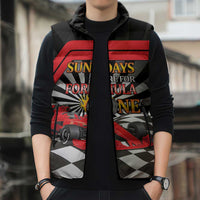 Sundays Are For Formula Racing Sleeveless Puffer Jacket - Wonder Print Shop