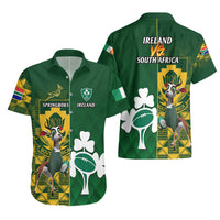South Africa And Ireland Rugby Hawaiian Shirt 2023 World Cup Springboks Shamrocks Together - Wonder Print Shop
