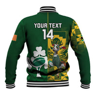 Custom South Africa And Ireland Rugby Baseball Jacket 2023 World Cup Springboks Shamrocks Together - Wonder Print Shop