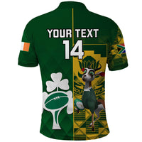 Custom South Africa And Ireland Rugby Polo Shirt 2023 World Cup Springboks Shamrocks Together - Wonder Print Shop