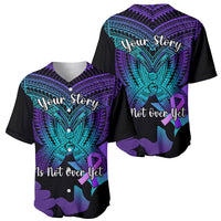 Suicide Awareness Your Story Is Not Over Yet Baseball Jersey Polynesian Butterfly Tattoo - Wonder Print Shop