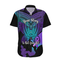Suicide Awareness Your Story Is Not Over Yet Hawaiian Shirt Polynesian Butterfly Tattoo - Wonder Print Shop