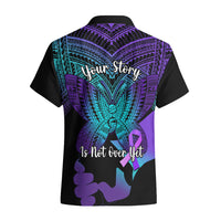 Suicide Awareness Your Story Is Not Over Yet Hawaiian Shirt Polynesian Butterfly Tattoo - Wonder Print Shop
