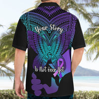 Suicide Awareness Your Story Is Not Over Yet Hawaiian Shirt Polynesian Butterfly Tattoo - Wonder Print Shop