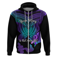 Suicide Awareness Your Story Is Not Over Yet Hoodie Polynesian Butterfly Tattoo - Wonder Print Shop
