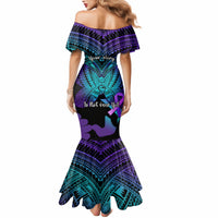 Suicide Awareness Your Story Is Not Over Yet Mermaid Dress Polynesian Butterfly Tattoo - Wonder Print Shop