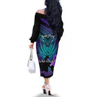 Suicide Awareness Your Story Is Not Over Yet Off The Shoulder Long Sleeve Dress Polynesian Butterfly Tattoo - Wonder Print Shop