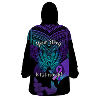 Suicide Awareness Your Story Is Not Over Yet Wearable Blanket Hoodie Polynesian Butterfly Tattoo - Wonder Print Shop