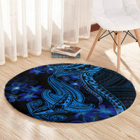 blue-polynesia-shark-tattoo-round-carpet-with-polynesian-plumeria