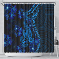 blue-polynesia-shark-tattoo-shower-curtain-with-polynesian-plumeria
