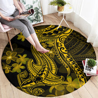 gold-polynesia-shark-tattoo-round-carpet-with-polynesian-plumeria