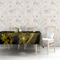 Gold Polynesia Shark Tattoo Tablecloth With Polynesian Plumeria - Wonder Print Shop