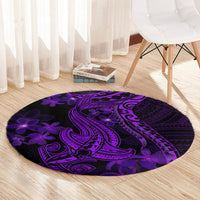 purple-polynesia-shark-tattoo-round-carpet-with-polynesian-plumeria