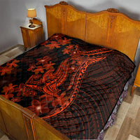 Red Polynesia Quilt Shark Tattoo With Polynesian Plumeria - Wonder Print Shop