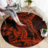 red-polynesia-round-carpet-shark-tattoo-with-polynesian-plumeria