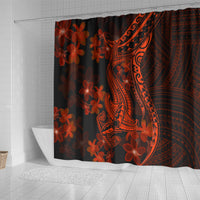 red-polynesia-shower-curtain-shark-tattoo-with-polynesian-plumeria