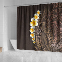 brown-polynesia-shower-curtain-plumeria-tropical-leaves-with-galaxy-polynesian-art