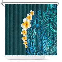 turquosie-polynesia-shower-curtain-plumeria-tropical-leaves-with-galaxy-polynesian-art
