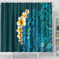 turquosie-polynesia-shower-curtain-plumeria-tropical-leaves-with-galaxy-polynesian-art