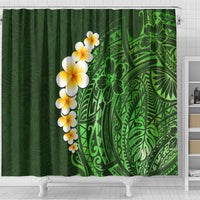 green-polynesia-shower-curtain-plumeria-tropical-leaves-with-galaxy-polynesian-art