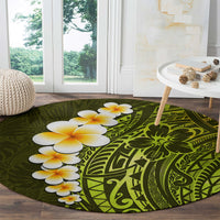 lime-green-tropical-plumeria-with-galaxy-polynesian-art-round-carpet