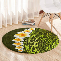 lime-green-tropical-plumeria-with-galaxy-polynesian-art-round-carpet