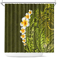lime-green-tropical-plumeria-with-galaxy-polynesian-art-shower-curtain