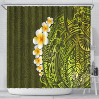 lime-green-tropical-plumeria-with-galaxy-polynesian-art-shower-curtain